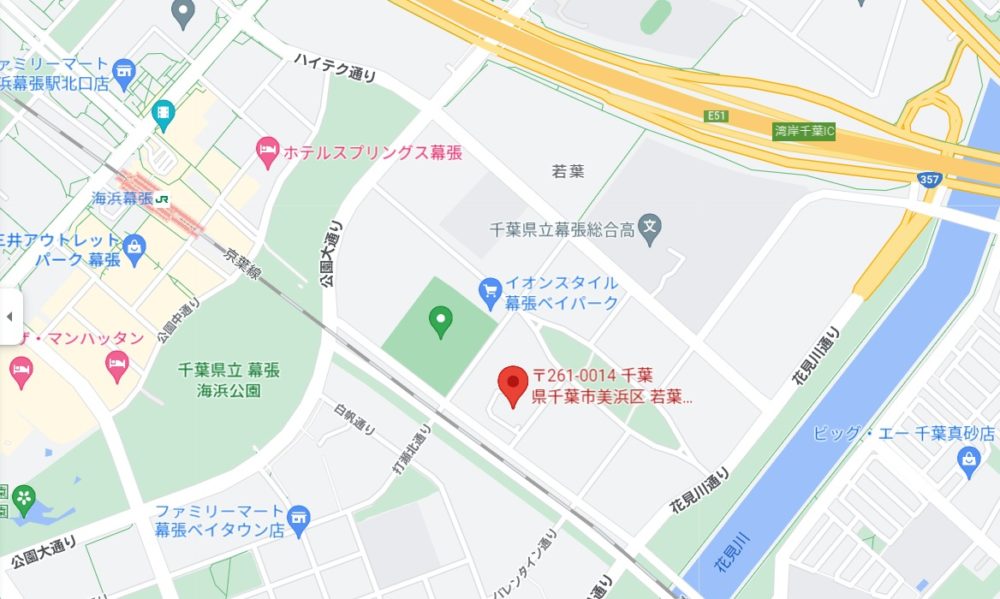 千葉市美浜区若葉タワーマンション転落事故の地図